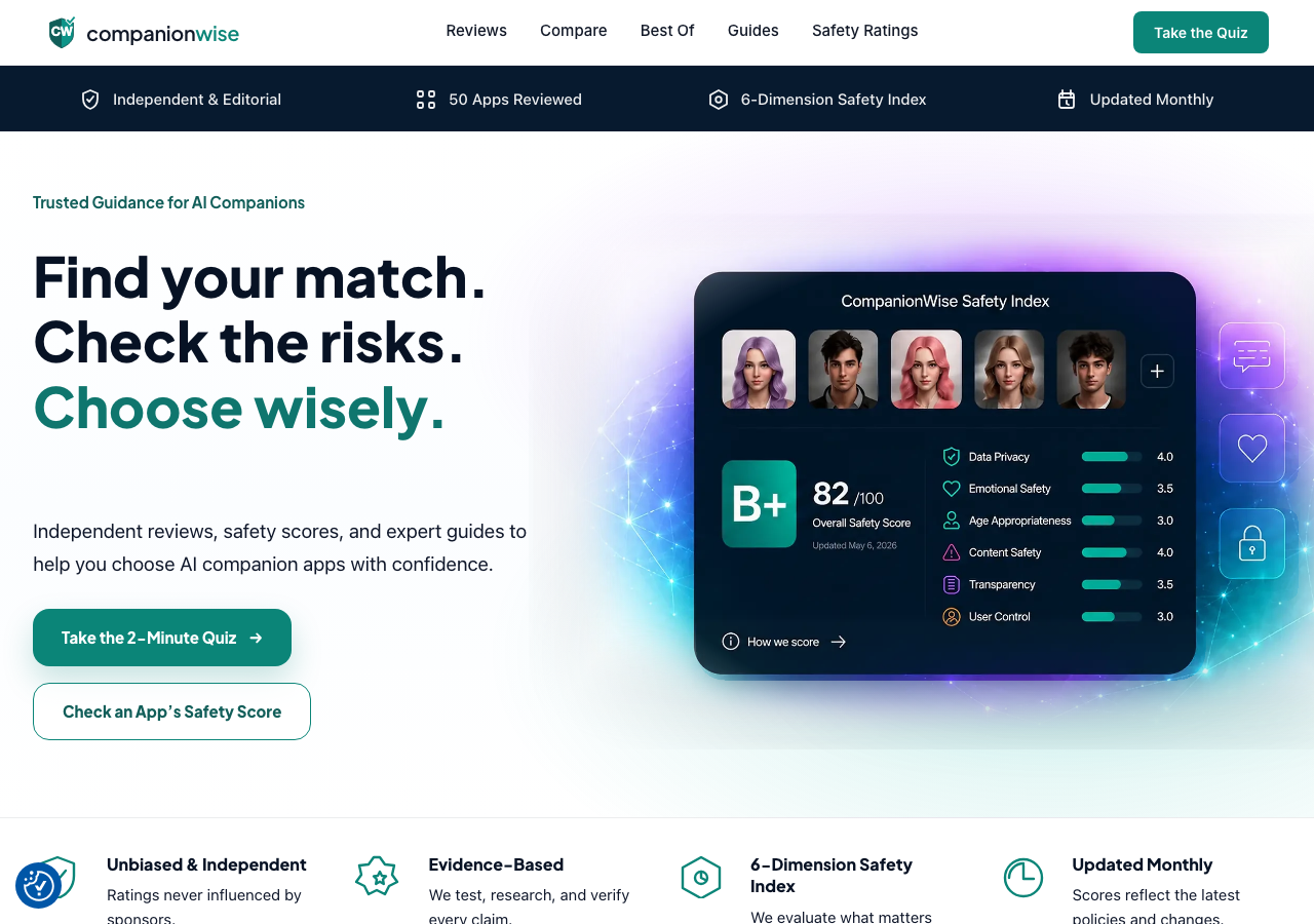 CompanionWise homepage